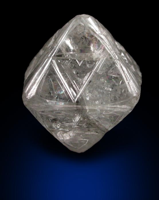 Diamond (2.80 carat pale-gray octahedral crystal) from Northern Cape Province, South Africa