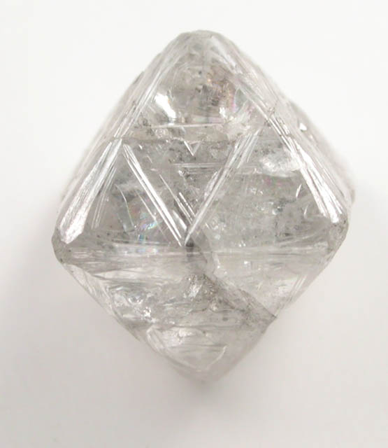 Diamond (2.80 carat pale-gray octahedral crystal) from Northern Cape Province, South Africa