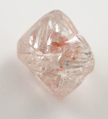 Diamond (1.10 carat colorless complex crystal with red inclusions) from Northern Cape Province, South Africa