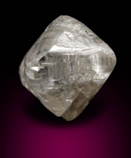 Diamond (1.62 carat gray octahedral crystal) from Northern Cape Province, South Africa