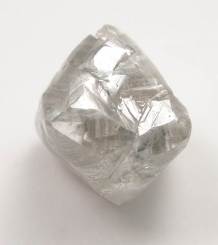 Diamond (1.62 carat gray octahedral crystal) from Northern Cape Province, South Africa