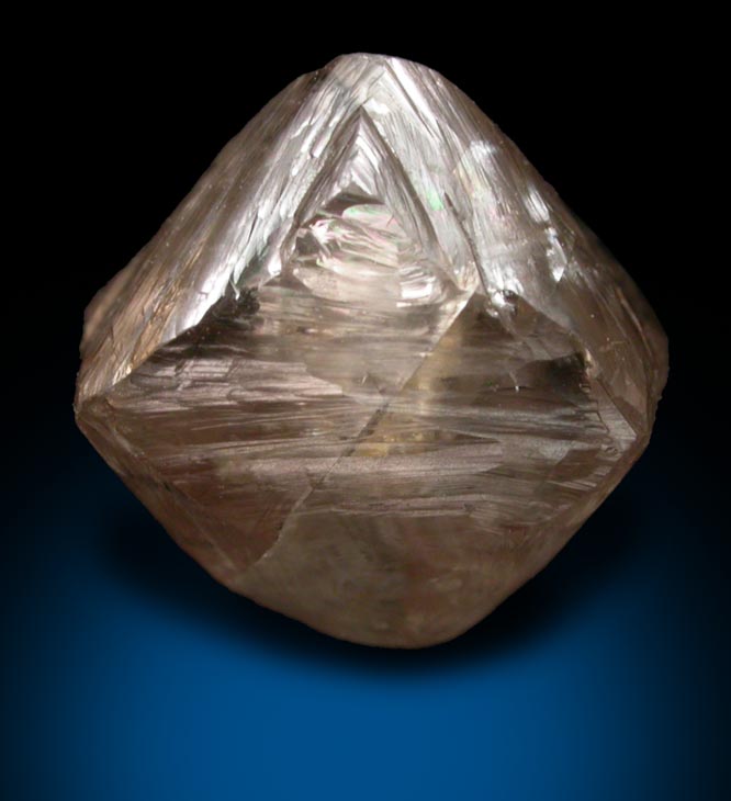 Diamond (3.46 carat brown octahedral crystal) from Northern Cape Province, South Africa