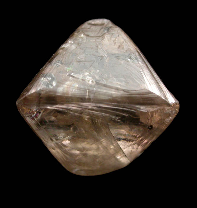 Diamond (3.46 carat brown octahedral crystal) from Northern Cape Province, South Africa