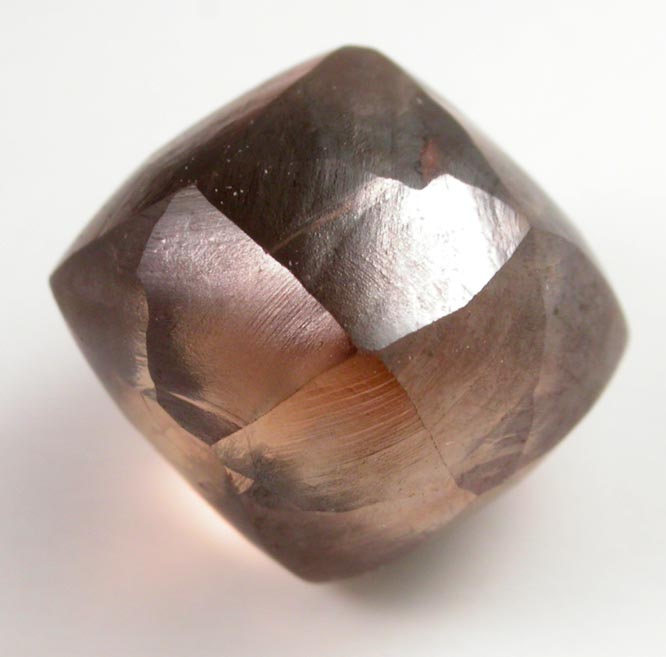 Diamond (4.10 carat brown dodecahedral crystal) from Damtshaa Mine, near Orapa, Botswana