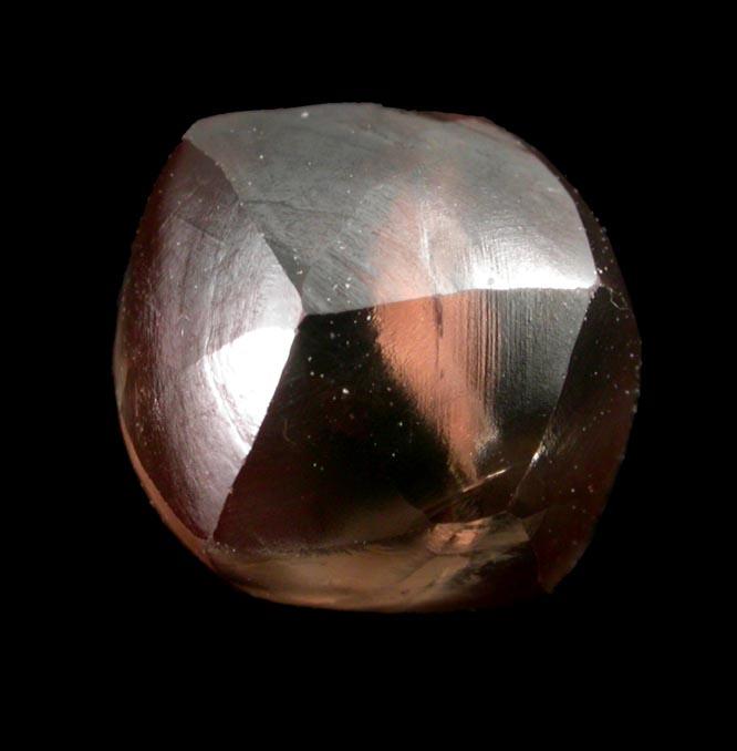 Diamond (4.10 carat brown dodecahedral crystal) from Damtshaa Mine, near Orapa, Botswana