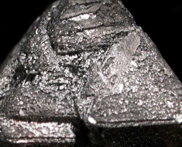 Diamond (2.82 carat translucent black octahedral crystals with etched faces) from Zimbabwe