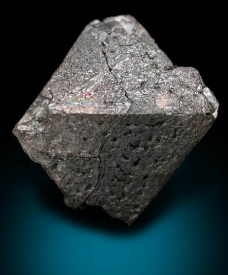 Diamond (3.59 carat translucent black octahedral crystal with etched faces) from Zimbabwe