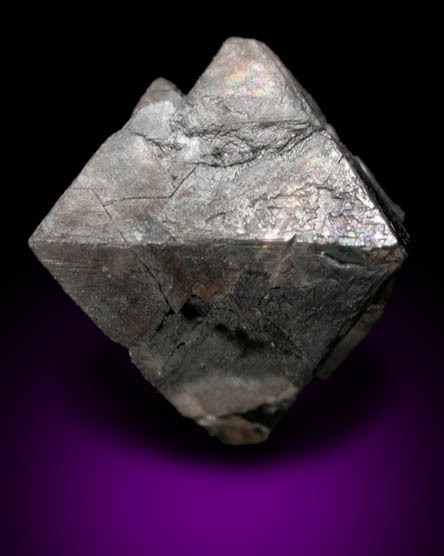 Diamond (2.07 carat translucent black octahedral crystals with etched faces) from Zimbabwe