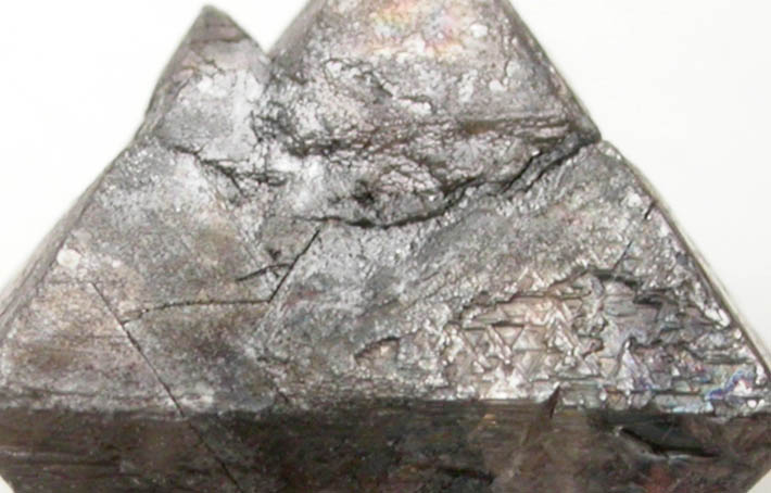 Diamond (2.07 carat translucent black octahedral crystals with etched faces) from Zimbabwe