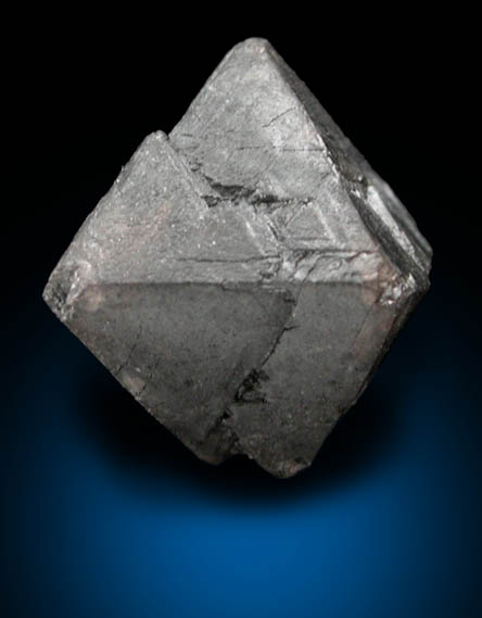 Diamond (2.16 carat translucent black octahedral crystal with etched faces) from Zimbabwe