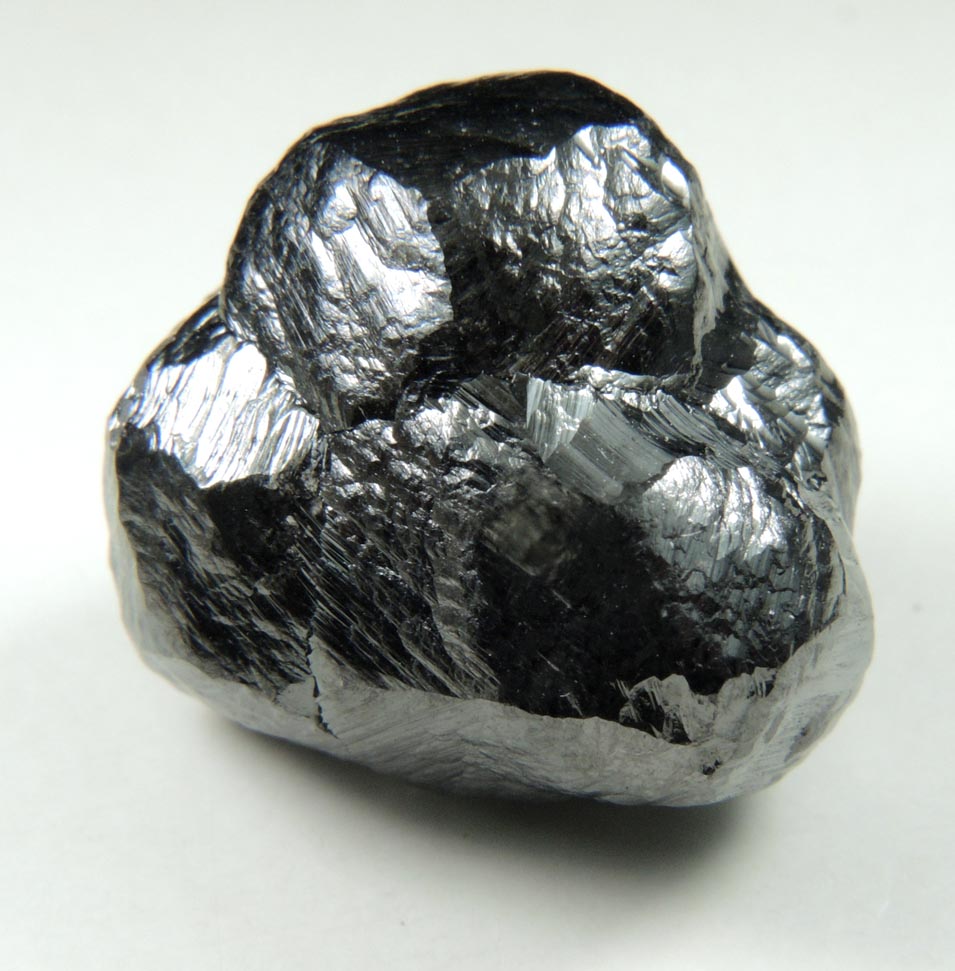 Diamond 24.47 carat translucent black crystal cluster from South Africa