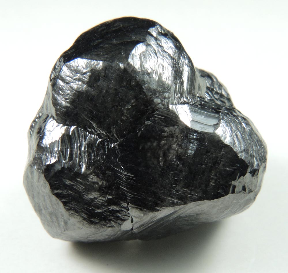 Diamond 24.47 carat translucent black crystal cluster from South Africa