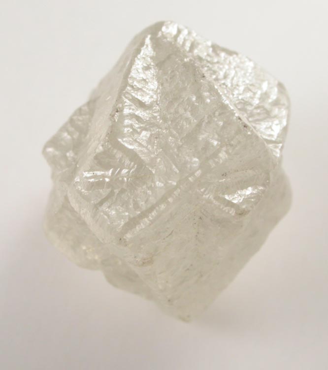 Diamond (5.71 carat pale-yellow interpenetrant-twinned cubic crystals) from Mbuji-Mayi (Miba), 300 km east of Tshikapa, Democratic Republic of the Congo