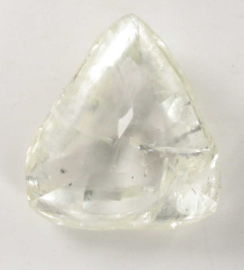 Diamond (2.19 carat pale-yellow macle, twinned crystal) from Northern Cape Province, South Africa