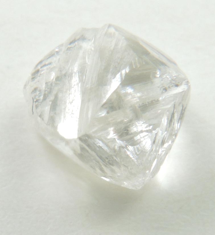 Diamond (0.70 carat cuttable colorless distorted crystal) from Diavik Mine, East Island, Lac de Gras, Northwest Territories, Canada