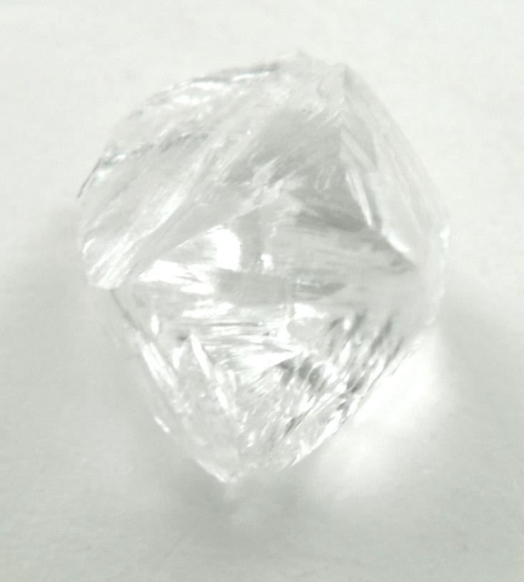 Diamond (0.70 carat cuttable colorless distorted crystal) from Diavik Mine, East Island, Lac de Gras, Northwest Territories, Canada