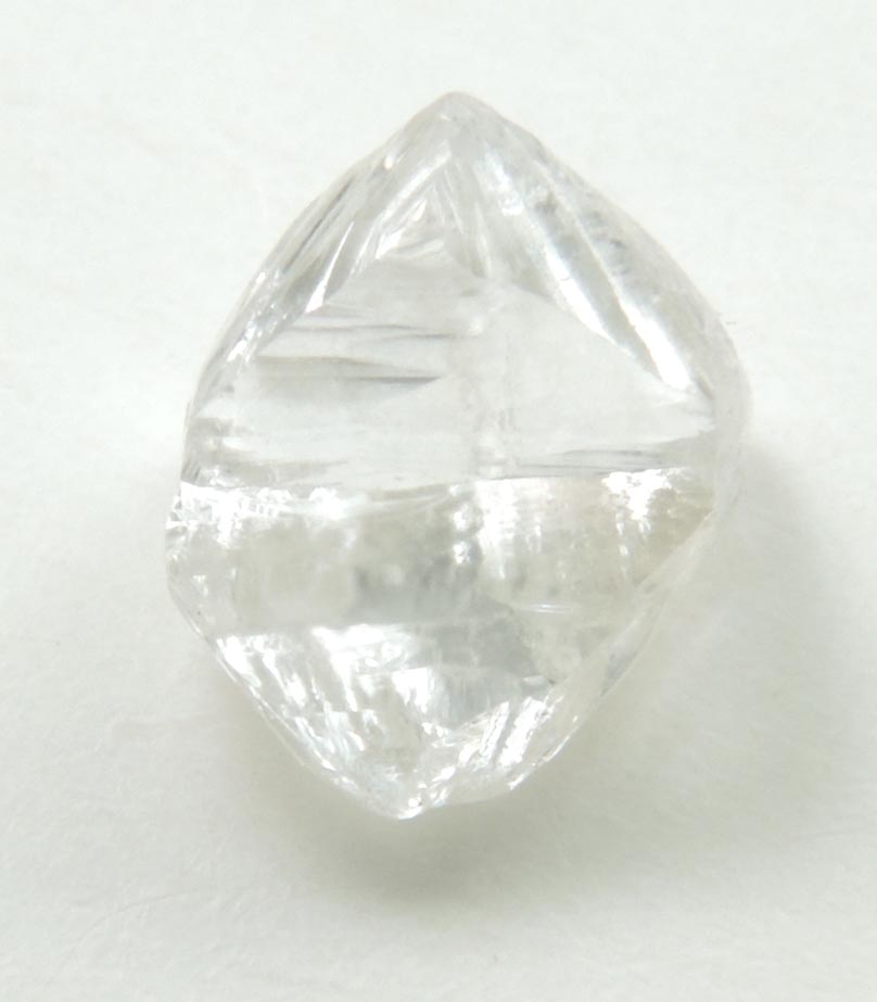 Diamond (0.70 carat cuttable colorless distorted crystal) from Diavik Mine, East Island, Lac de Gras, Northwest Territories, Canada