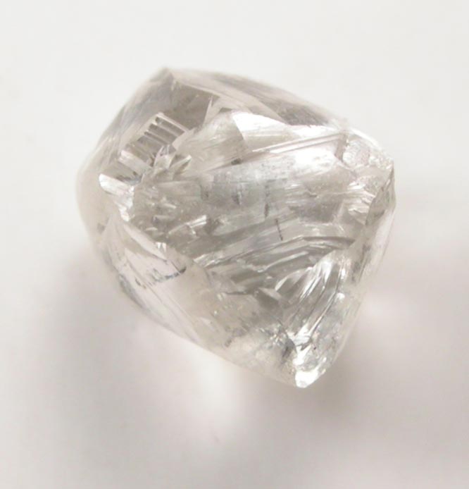 Diamond (0.65 carat cuttable colorless dodecahedral crystal) from Diavik Mine, East Island, Lac de Gras, Northwest Territories, Canada