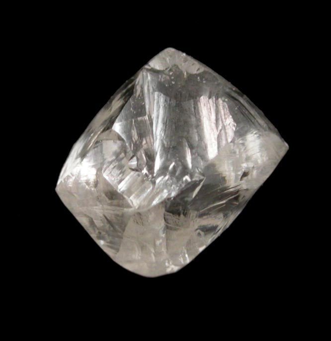 Diamond (0.65 carat cuttable colorless dodecahedral crystal) from Diavik Mine, East Island, Lac de Gras, Northwest Territories, Canada