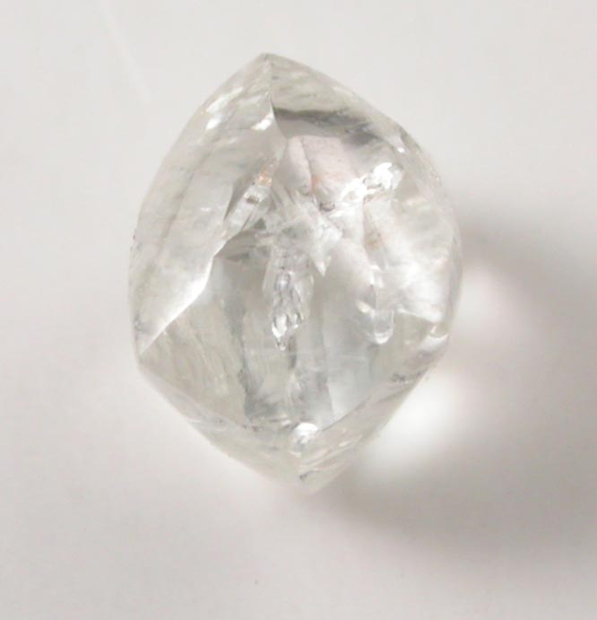 Diamond (0.42 carat cuttable colorless dodecahedral crystal) from Diavik Mine, East Island, Lac de Gras, Northwest Territories, Canada