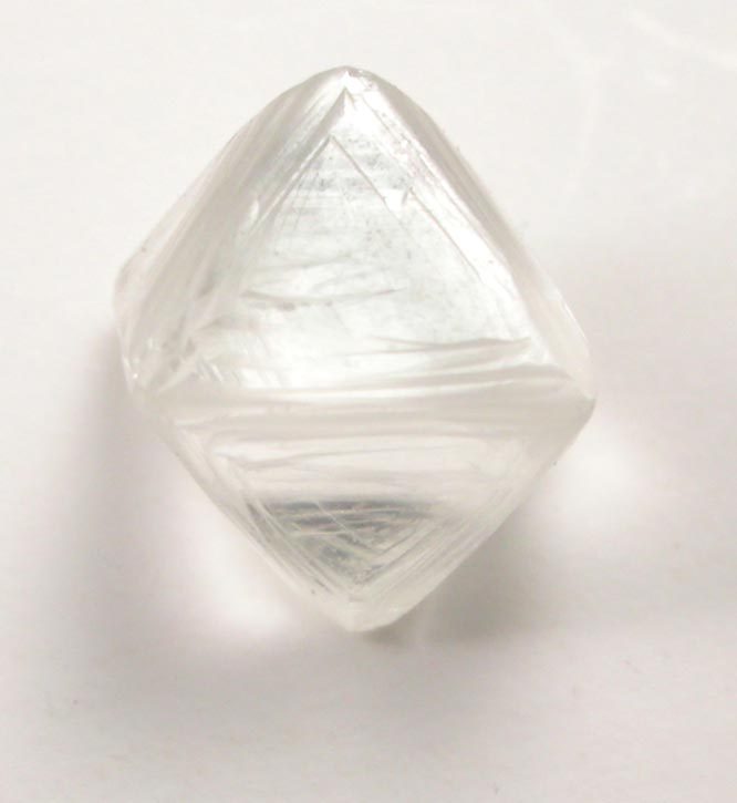 Diamond (0.65 carat cuttable colorless octahedral crystal) from Mirny, Republic of Sakha, Siberia, Russia