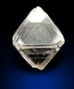 Diamond (0.55 carat cuttable colorless octahedral crystal) from Mirny, Republic of Sakha, Siberia, Russia