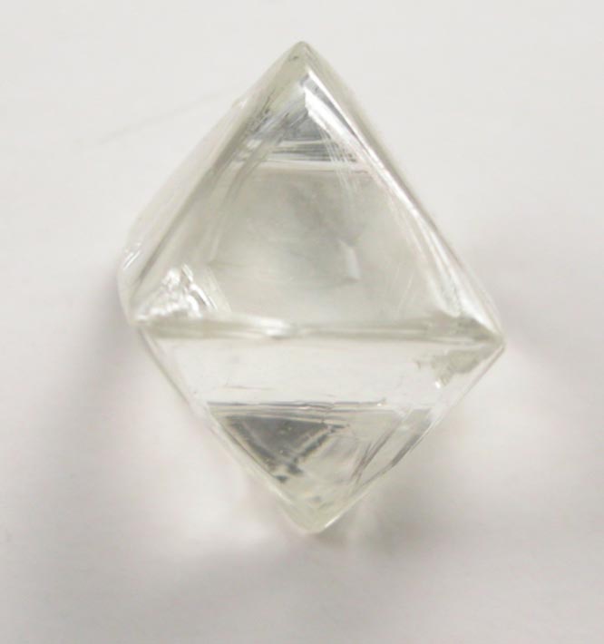Diamond (0.60 carat cuttable colorless octahedral crystal) from Mirny, Republic of Sakha, Siberia, Russia