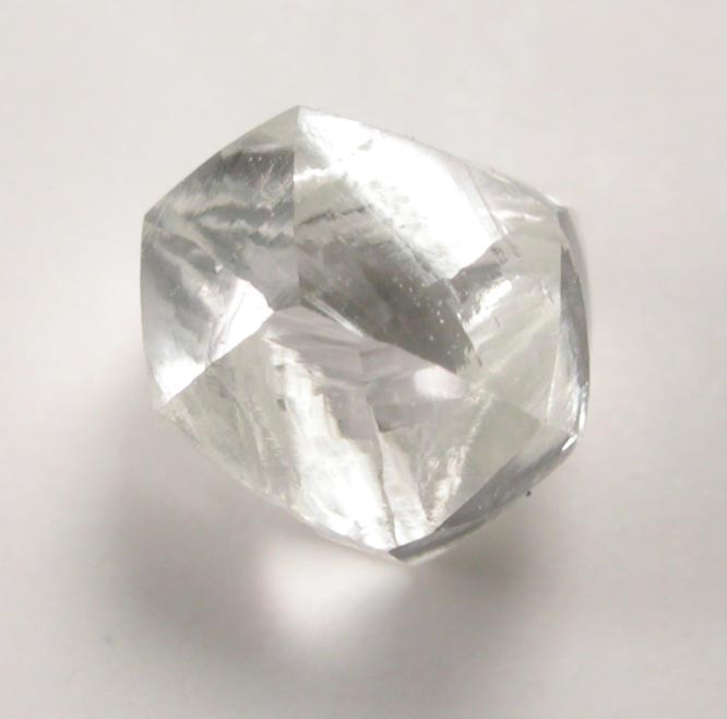 Diamond (0.61 carat cuttable colorless tetrahexahedral crystal) from Mirny, Republic of Sakha, Siberia, Russia