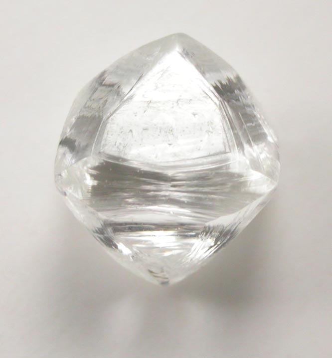 Diamond (0.54 carat cuttable colorless octahedral crystal) from Mirny, Republic of Sakha, Siberia, Russia