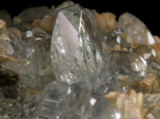 Beryl var. Aquamarine on Muscovite from Xuebaoding Mountain near Pingwu, Sichuan Province, China