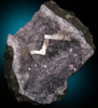 Calcite on Quartz var. Amethyst from Nashik District, Maharashtra, India