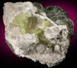 Datolite with Calcite on Quartz from Prospect Park Quarry, Prospect Park, Passaic County, New Jersey