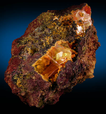 Wulfenite with Mimetite from San Francisco Mine, Cerro Prieto, north of Cucurpe, Sonora, Mexico