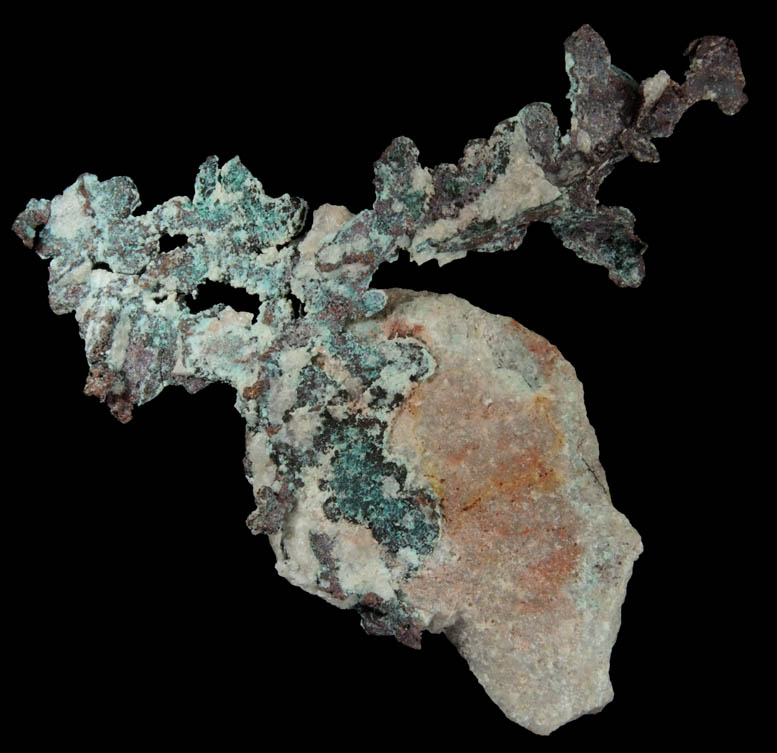 Copper (crystallized) from Ray Mine, Mineral Creek District, Pinal County, Arizona