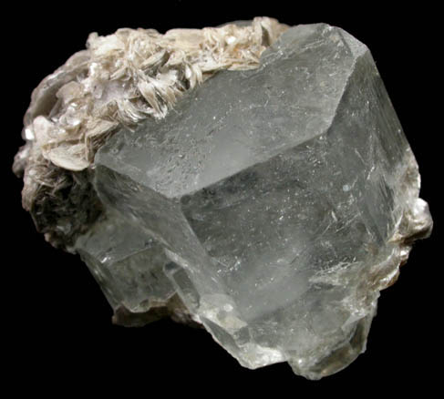 Beryl var. Aquamarine with Muscovite from Nagar, Hunza Valley, Gilgit District, Gilgit-Baltistan, Pakistan