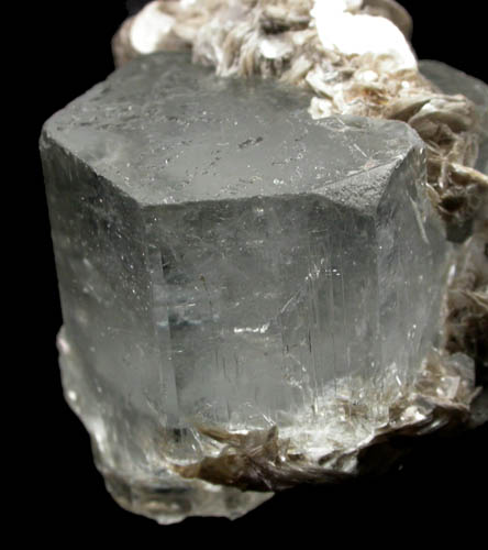 Beryl var. Aquamarine with Muscovite from Nagar, Hunza Valley, Gilgit District, Gilgit-Baltistan, Pakistan