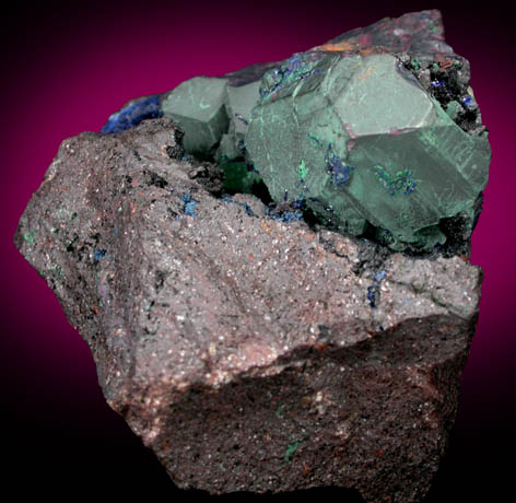 Cuprite with Azurite from Burra Burra Mine, Mount Lofty Ranges, South Australia, Australia