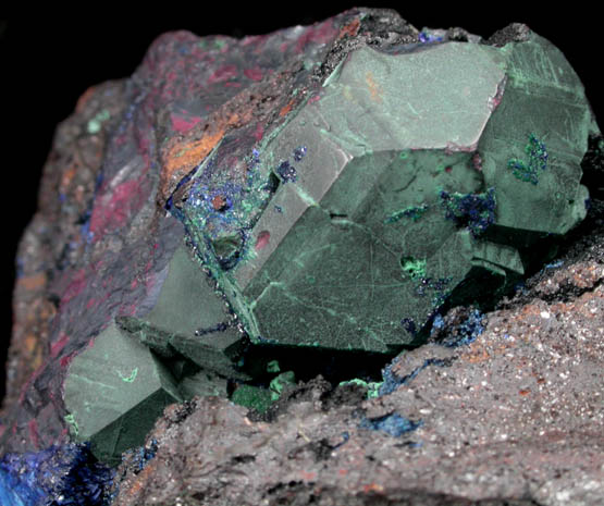 Cuprite with Azurite from Burra Burra Mine, Mount Lofty Ranges, South Australia, Australia