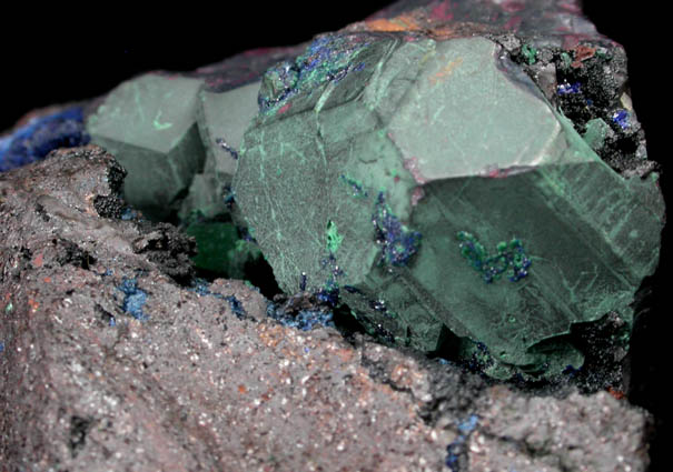 Cuprite with Azurite from Burra Burra Mine, Mount Lofty Ranges, South Australia, Australia