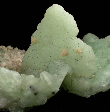 Prehnite pseudomorphs after Anhydrite with Gmelinite and Natrolite from Upper New Street Quarry, Paterson, Passaic County, New Jersey