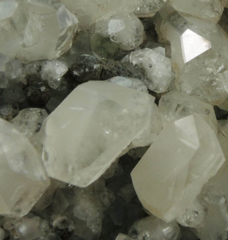 Datolite, Calcite, Chamosite, Prehnite from Prospect Park Quarry, Prospect Park, Passaic County, New Jersey