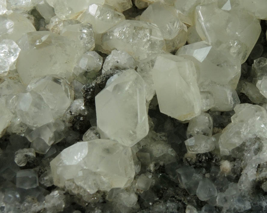 Datolite, Calcite, Chamosite, Prehnite from Prospect Park Quarry, Prospect Park, Passaic County, New Jersey