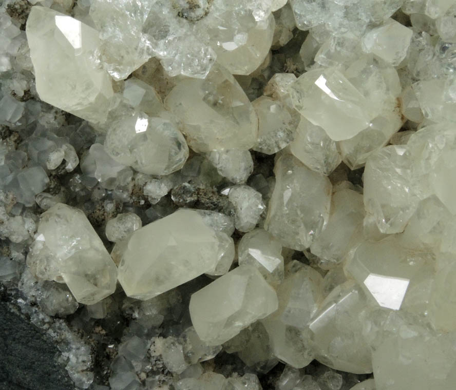 Datolite, Calcite, Chamosite, Prehnite from Prospect Park Quarry, Prospect Park, Passaic County, New Jersey