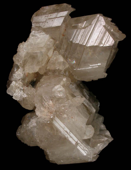 Cerussite (twinned crystals) from Mibladen, Haute Moulouya Basin, Zeida-Aouli-Mibladen belt, Midelt Province, Morocco