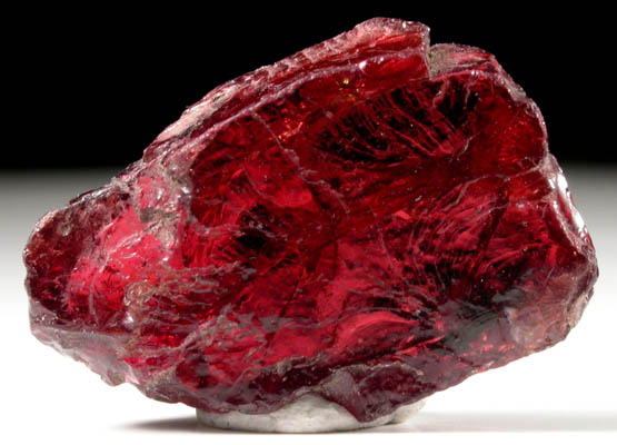 Spinel (gem rough fragment) from Mogok District, 115 km NNE of Mandalay, Mandalay Division, Myanmar (Burma)