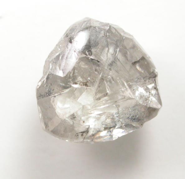 Diamond (1.09 carat gray flattened crystal) from Diavik Mine, East Island, Lac de Gras, Northwest Territories, Canada