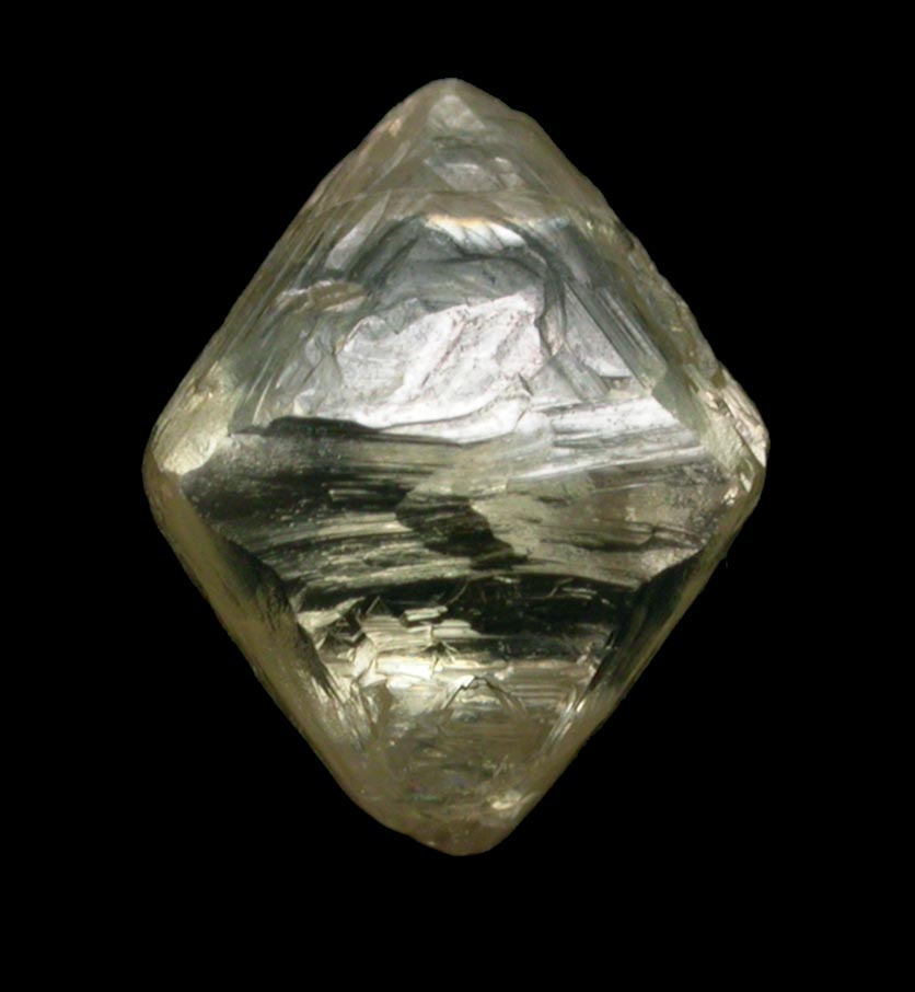 Diamond (1.66 carat gem-grade yellow octahedral crystal) from Lunda Norte, Angola