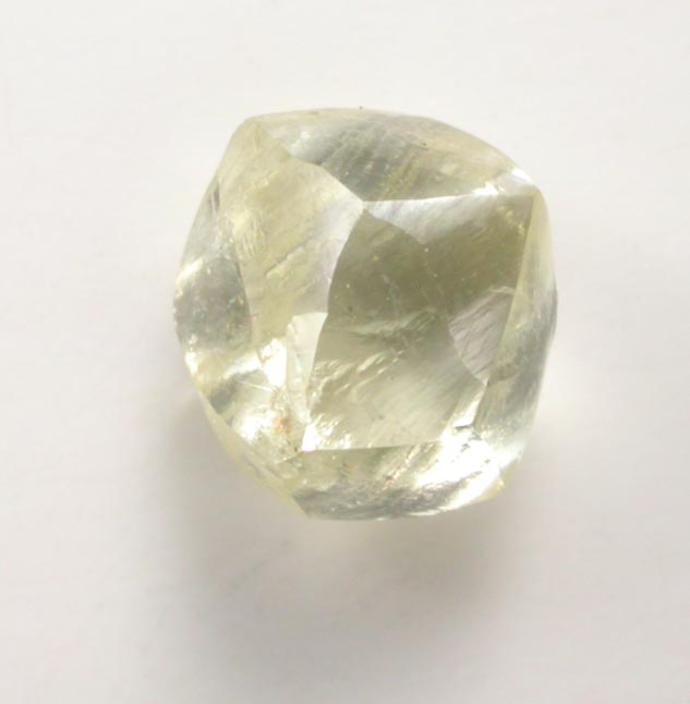 Diamond (1.33 carat cuttable fancy-yellow tetrahexahedral crystal) from Sakha (Yakutia) Republic, Siberia, Russia