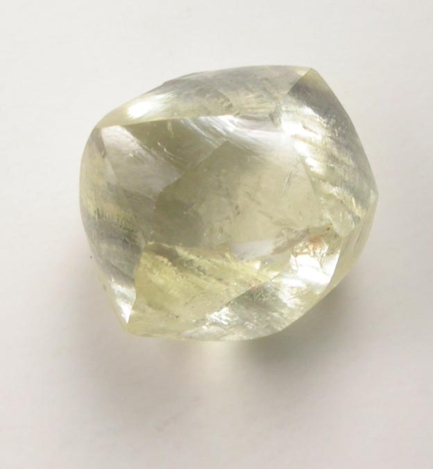 Diamond (1.33 carat cuttable fancy-yellow tetrahexahedral crystal) from Sakha (Yakutia) Republic, Siberia, Russia