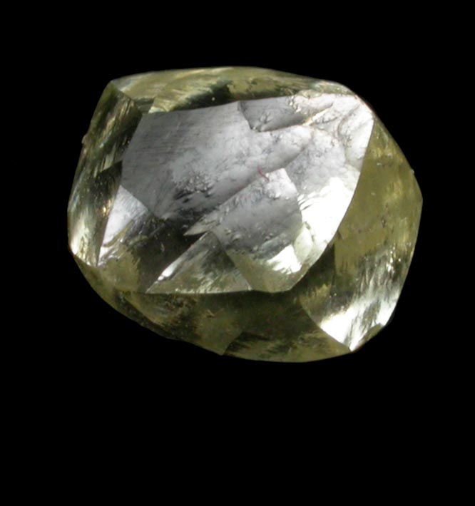 Diamond (1.33 carat cuttable fancy-yellow tetrahexahedral crystal) from Sakha (Yakutia) Republic, Siberia, Russia